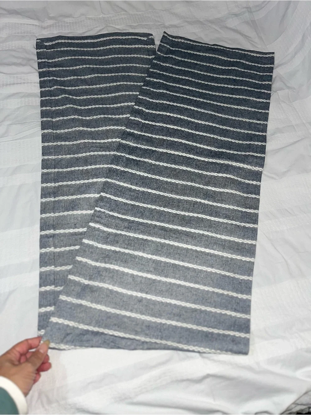 Hearth and Hand with Magnolia Woven Striped Cotton Knit Table Runner